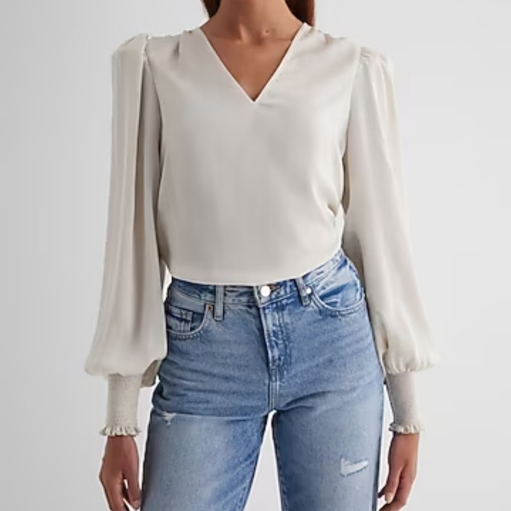 Women's White Work Blouse